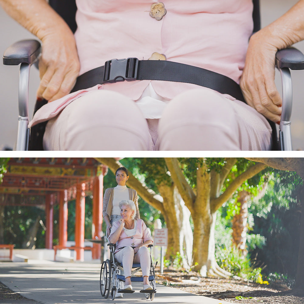 EQUIPMED Folding Aluminium Wheelchair, 20 Wheels, Park Brakes, 100kg Capacity, Blue