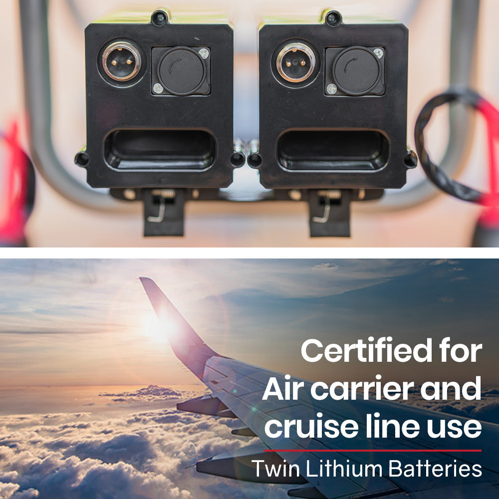 EQUIPMED Power Electric Wheelchair, Airline Approved Wheel Chair, Lightweight, Folding, Long Range, Lithium Batteries, Black & Silver