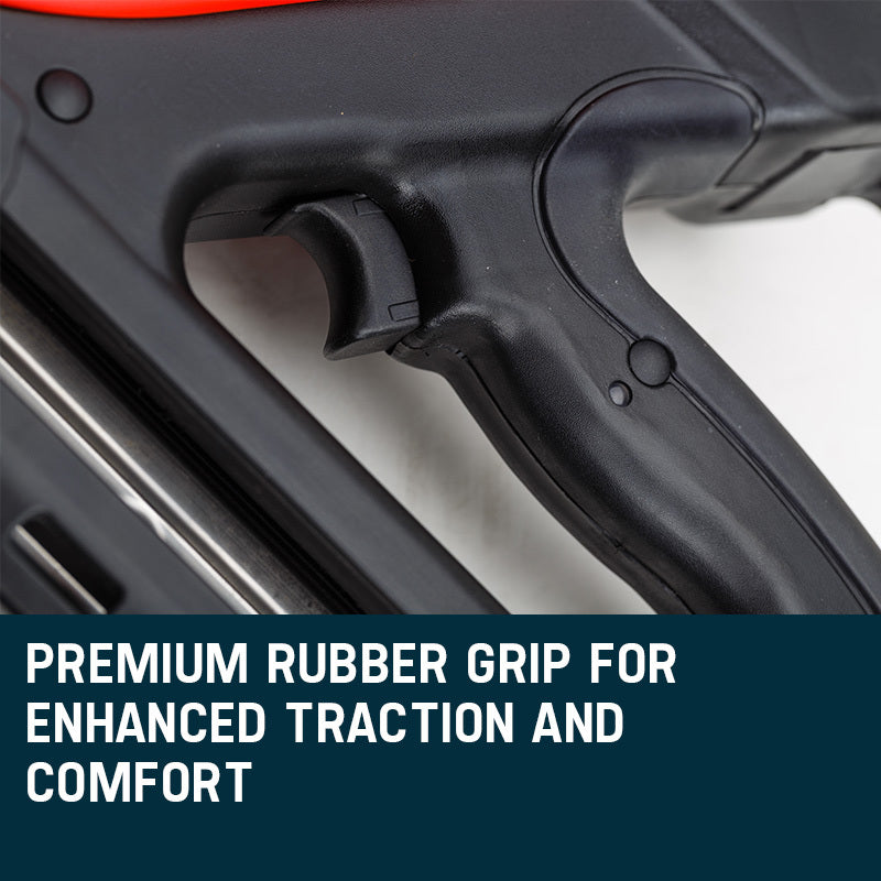 UNIMAC LXG3000 50-90mm 34-Deg Cordless Gas Framing Nail Gun, Commercial Gas Nailer, with 2 Li-Ion Batteries