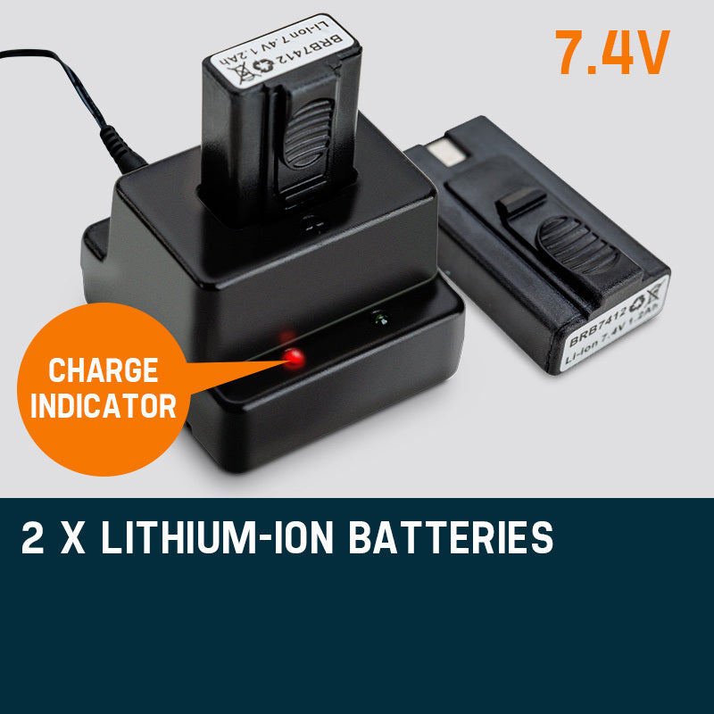 UNIMAC LXG3000 50-90mm 34-Deg Cordless Gas Framing Nail Gun, Commercial Gas Nailer, with 2 Li-Ion Batteries