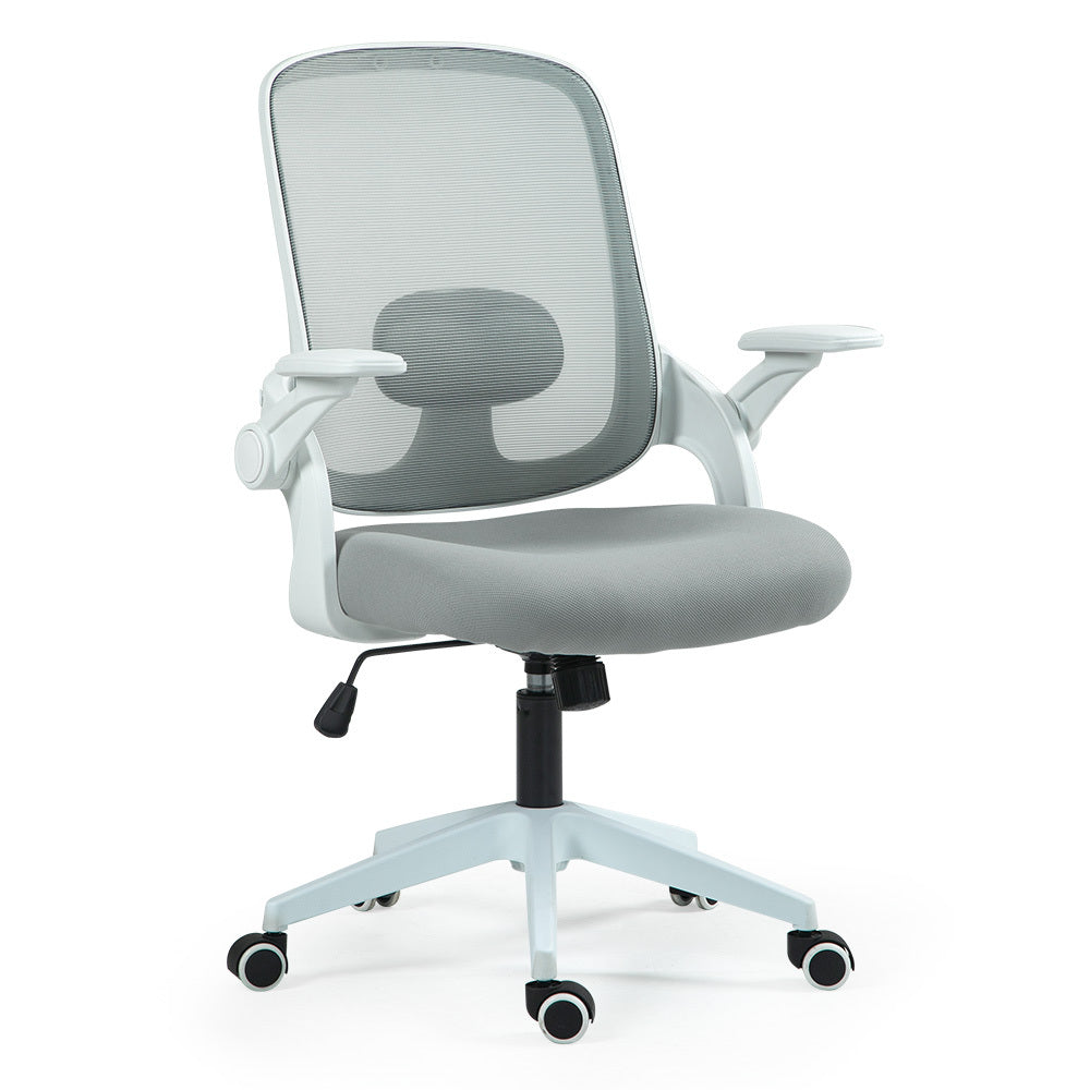 Fortia Ergonomic Office Desk Chair Coolmesh Fabric Adjustable Recline Grey Mesh/White Frame