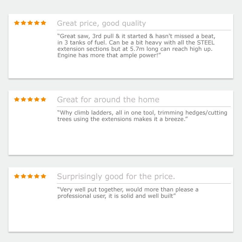 MTM 62CC Long Reach Pole Chainsaw Hedge Trimmer Pruner Chain Saw Cutter Multi Tool