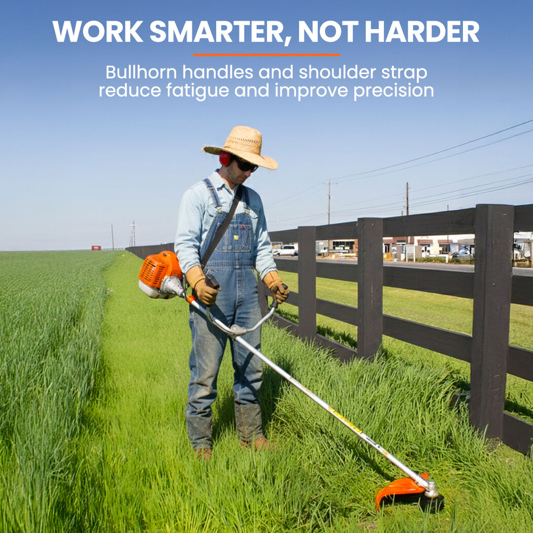 MTM 62cc 7in1 Brush Cutter Garden Multi-Tool , Pole Hedge & Line Trimmer, Bullhorn Handle, 12 Tree Trimming Pruning