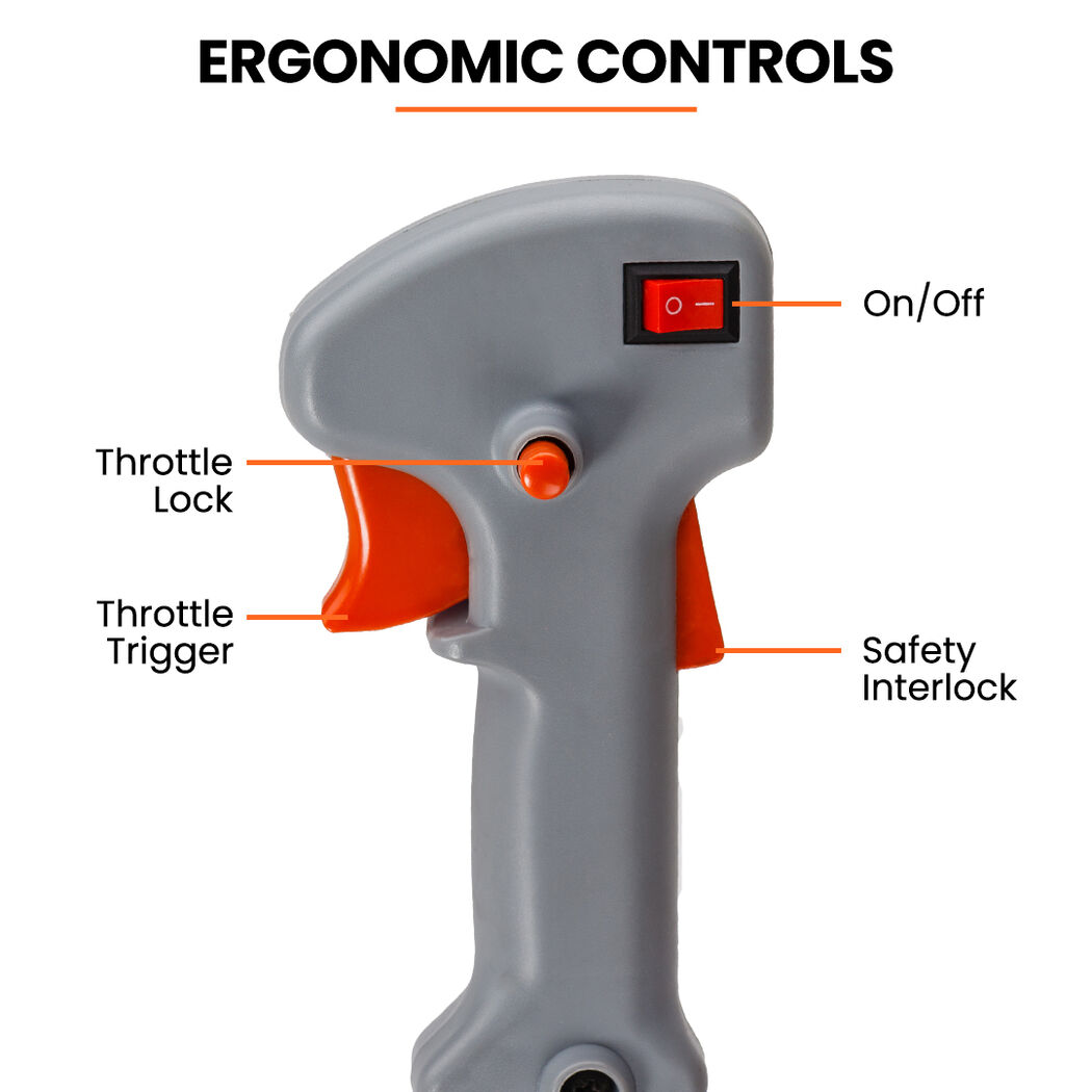 MTM 62cc 7in1 Brush Cutter Garden Multi-Tool , Pole Hedge & Line Trimmer, Bullhorn Handle, 12 Tree Trimming Pruning
