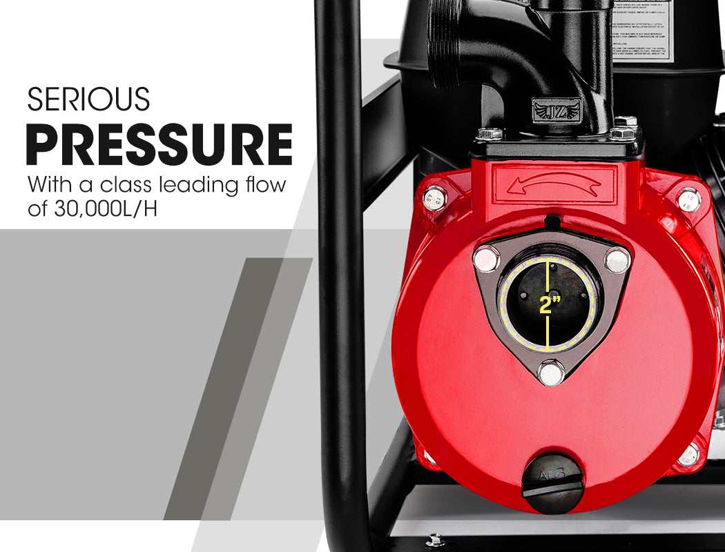 WARTON 2 8HP Petrol High Flow Water Transfer Pump Irrigation Volume Inch