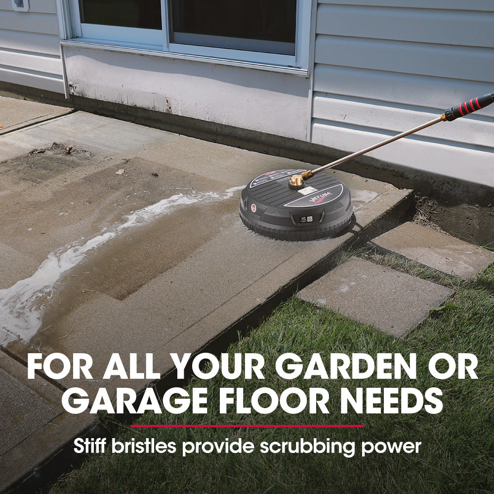 Jet-USA 15 Nylon Pressure Washer Surface Cleaner, 1/4 Fitting, For Concrete Driveway Patio Floor