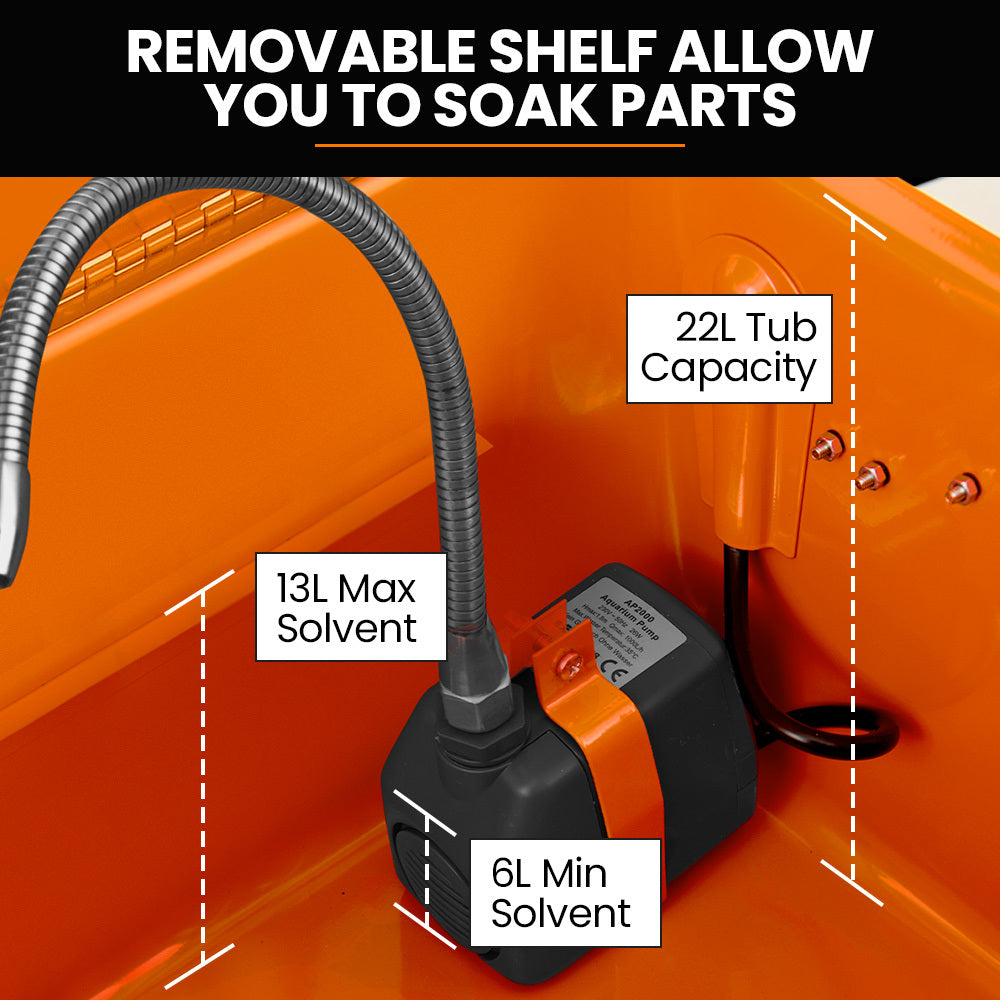 Unimac 22L Auto Parts Washer, for Home, Business and Small Garages