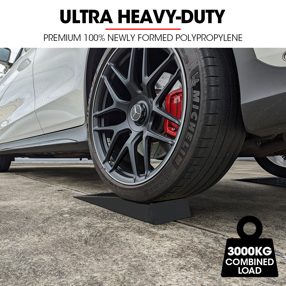 BULLET 2 x 3T Heavy-Duty Low Profile Car Service Ramps