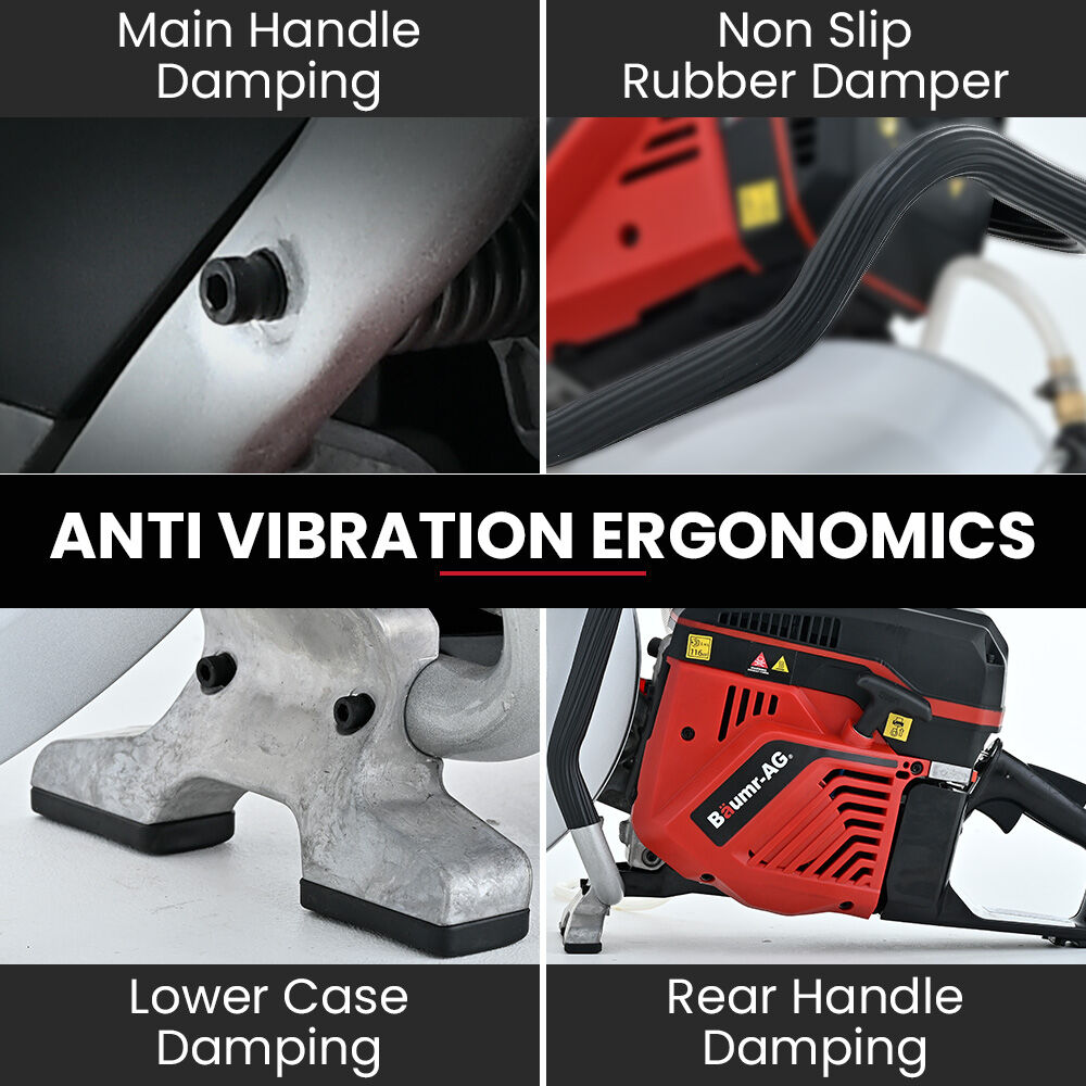 BAUMR-AG 400mm Professional Concrete Demolition Saw 94cc 2-Stroke, Wet and Dry Demo Cutting, 16 Diamond Blade, Anti-Vibration System