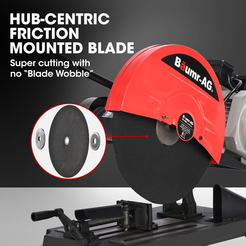 Baumr-AG 2400W 400mm 16 Metal Cut Off Cold Saw, Commercial Grade, Brushless Motor, Soft Start, 45 Degree Mitre Chop