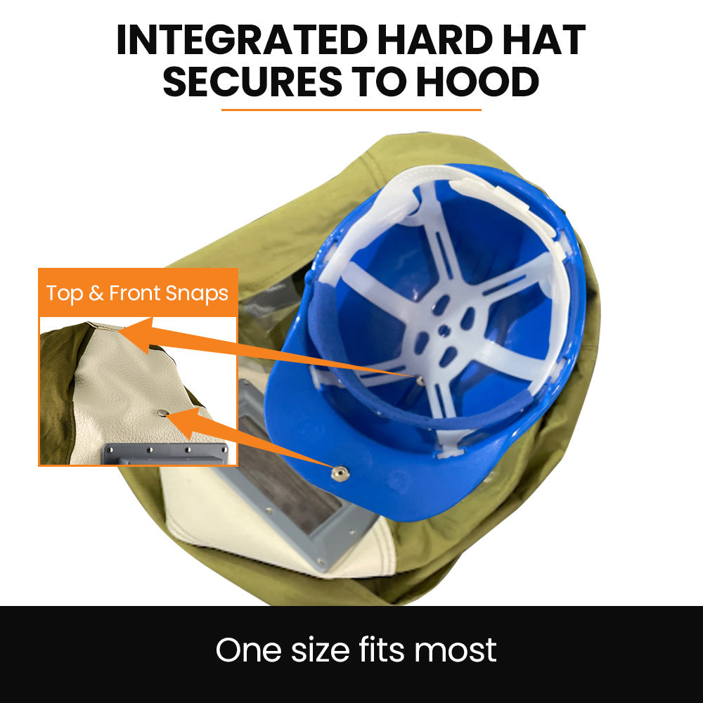 Unimac Sandblasting Safety Hood, Built-in Hard Hat, Abrasive Sand Blasting PPE Equipment