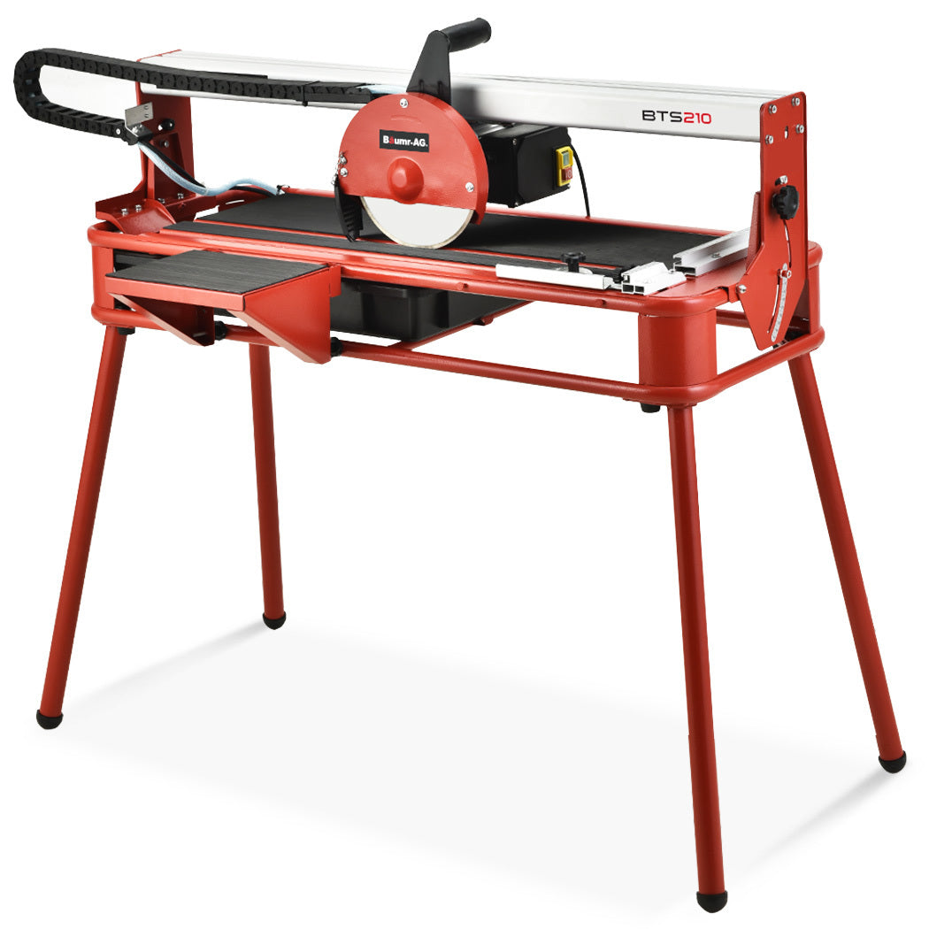 BAUMR-AG 800W Electric Tile Saw Cutter with 200mm (8) Blade, 720mm Cutting Length, Side Extension Table