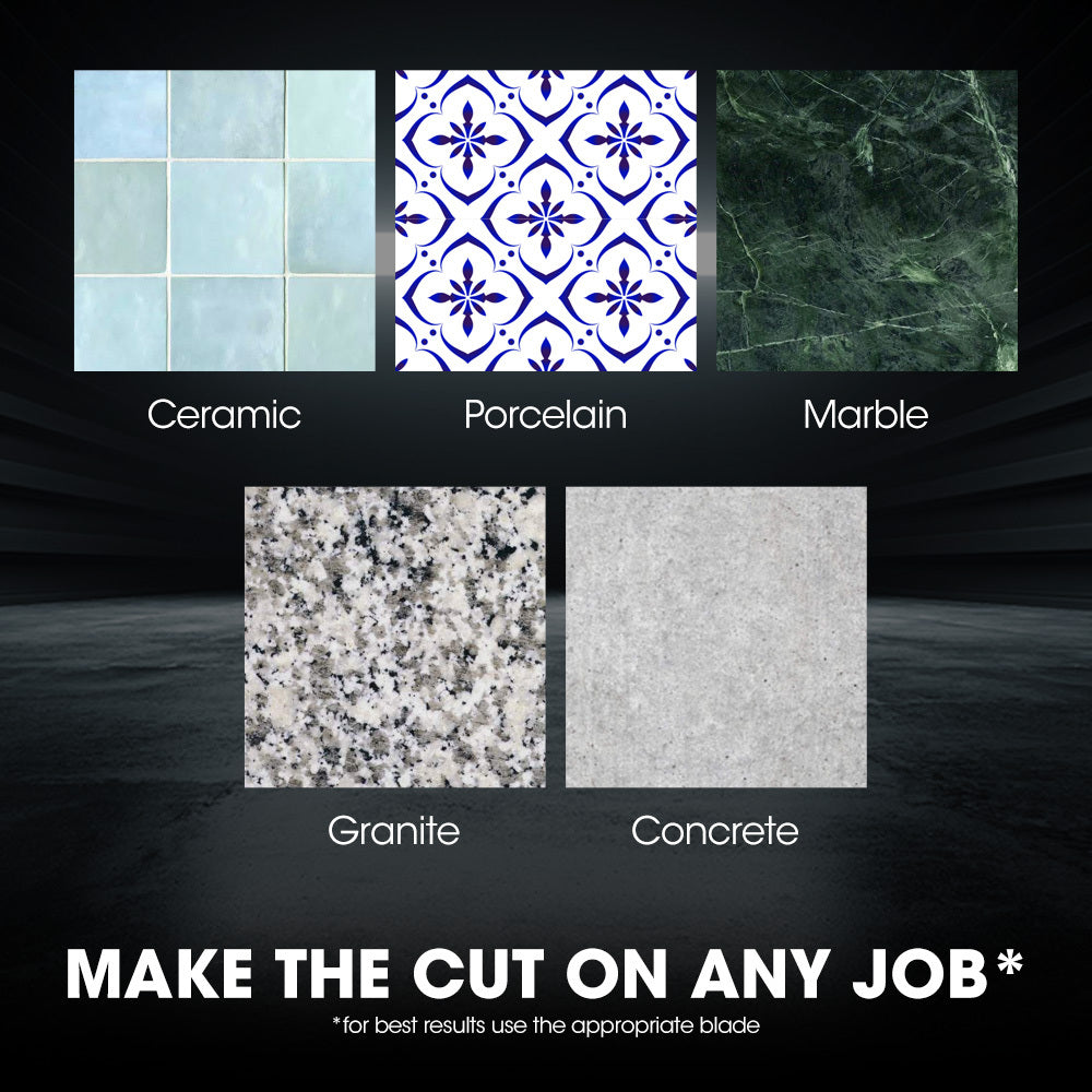 BAUMR-AG 800W Electric Tile Saw Cutter with 200mm (8) Blade, 720mm Cutting Length, Side Extension Table