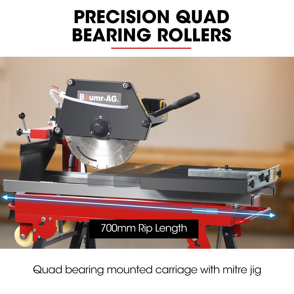 BAUMR-AG 2000W 350mm 14 Brick & Masonry Table Saw, Electric Tile Concrete Cutting, with Stand