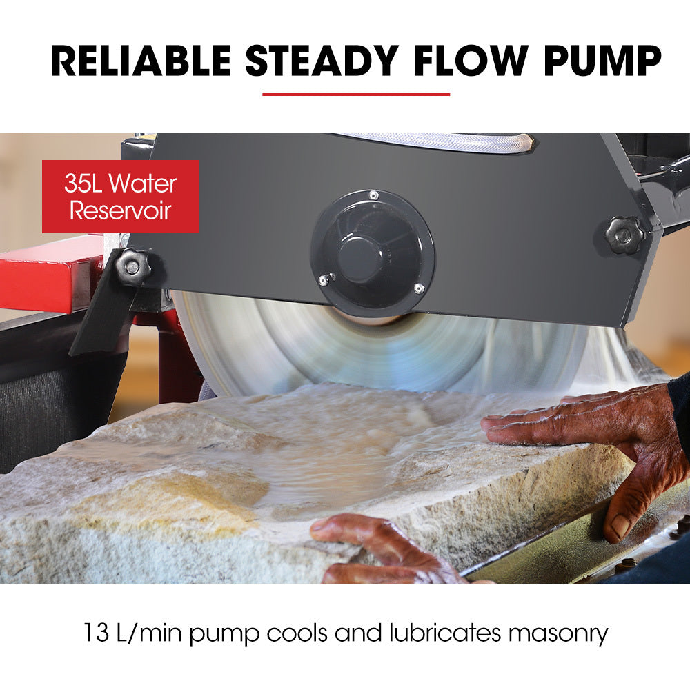 BAUMR-AG 2000W 350mm 14 Brick & Masonry Table Saw, Electric Tile Concrete Cutting, with Stand