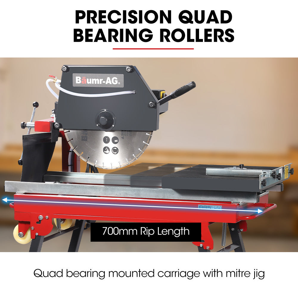 BAUMR-AG 2200W 450mm 18' Brick & Masonry Table Saw, Electric Tile Concrete Cutting, with Stand