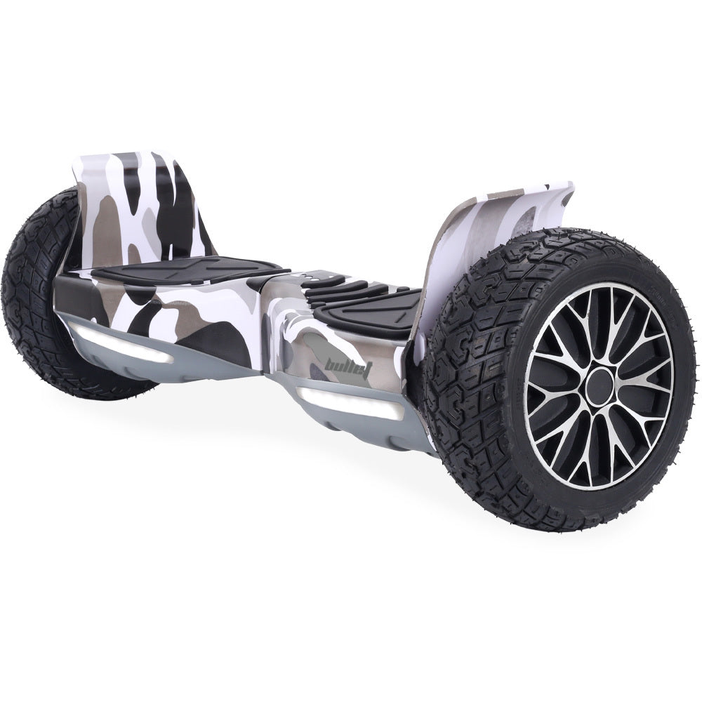 BULLET SX-4000 Hoverboard Scooter, 8.5 Wheels, 700W Brushless, Superior Self Balancing System, UL Certified, LED Lights, Carry Bag, Camo