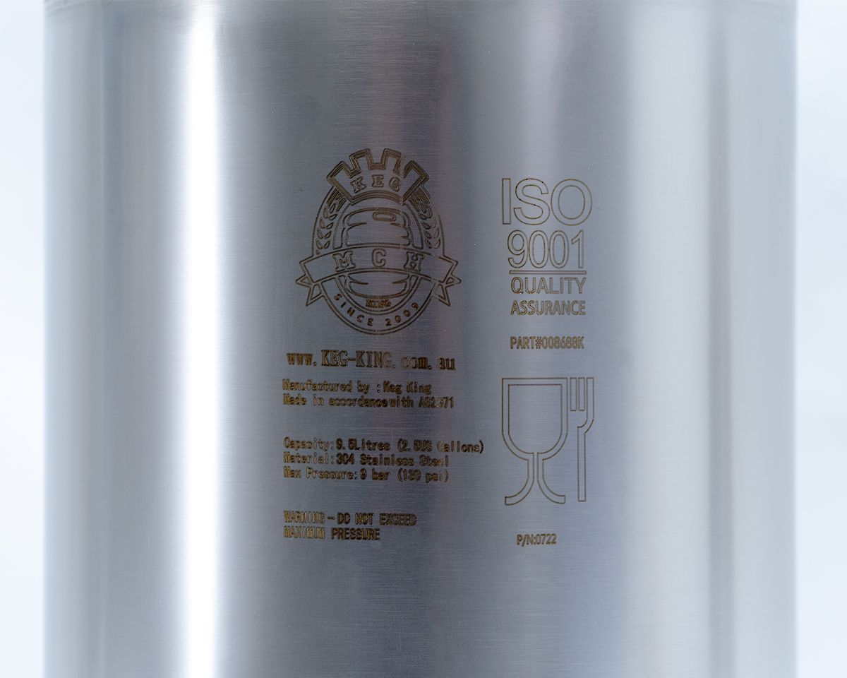 Keg King - Limited Edition True Blue 9.5L Ball Lock Cornelius corny keg