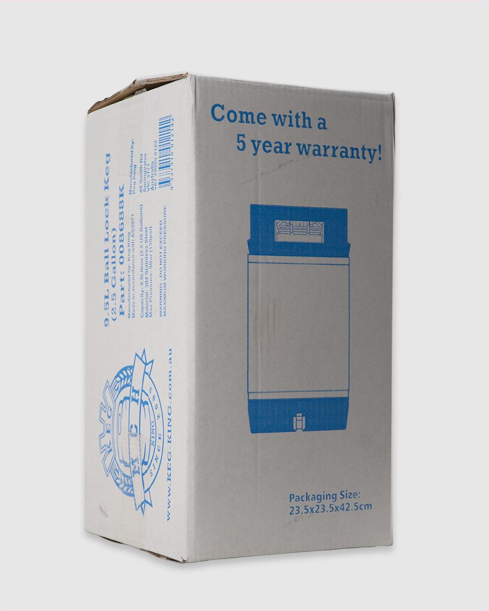 Keg King - Limited Edition True Blue 9.5L Ball Lock Cornelius corny keg