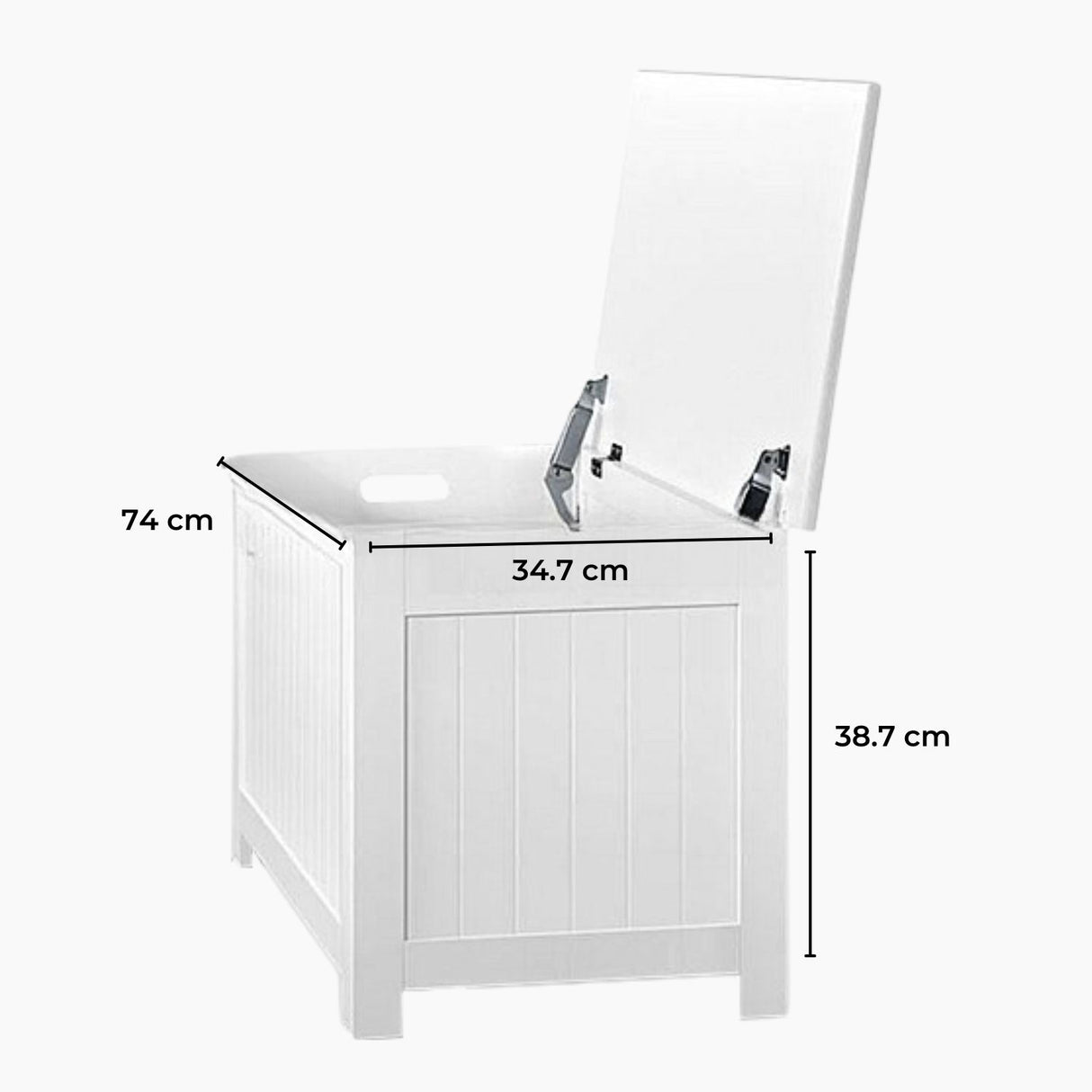 GOMINIMO White Kids Toy Organizer Chest with Lid and Safety Handle