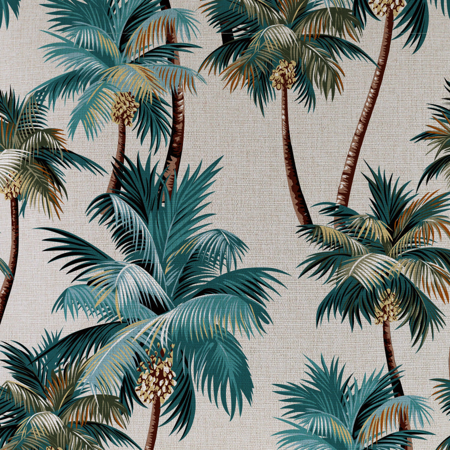Cushion Cover-With Piping-Palm Trees Natural-35cm x 50cm