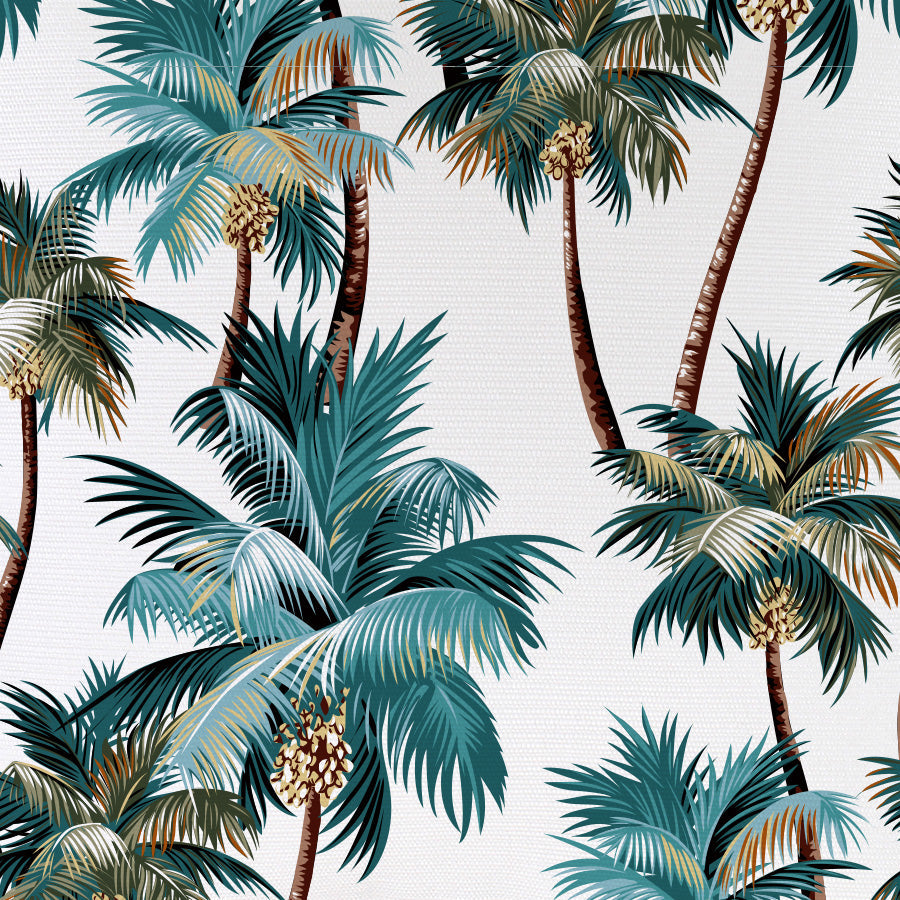 Cushion Cover-With Piping-Palm Trees White-60cm x 60cm