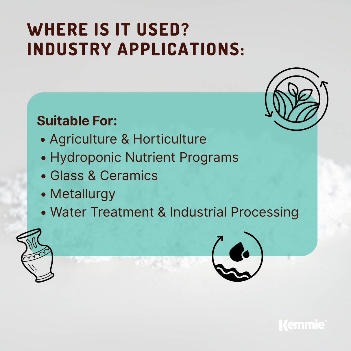 10Kg Boric Acid Powder 99.9% Pure - Soluble Orthoboric Acid H3BO3