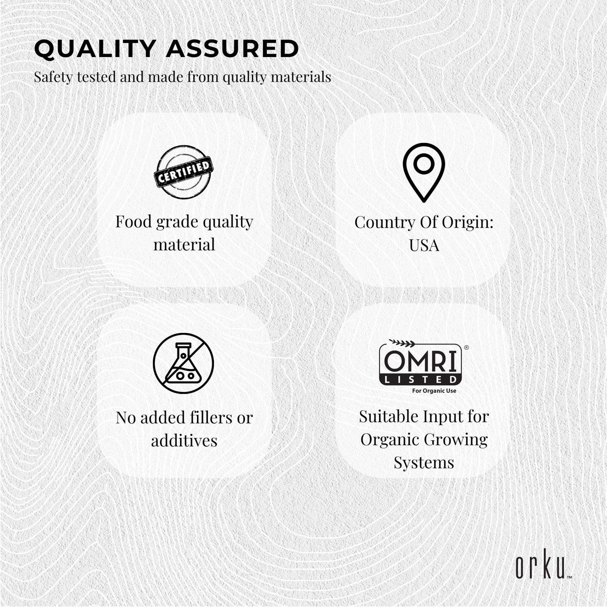 Orku 2Kg Fine Diatomaceous Earth - Food Grade FCC Fossil Shell Flour Powder
