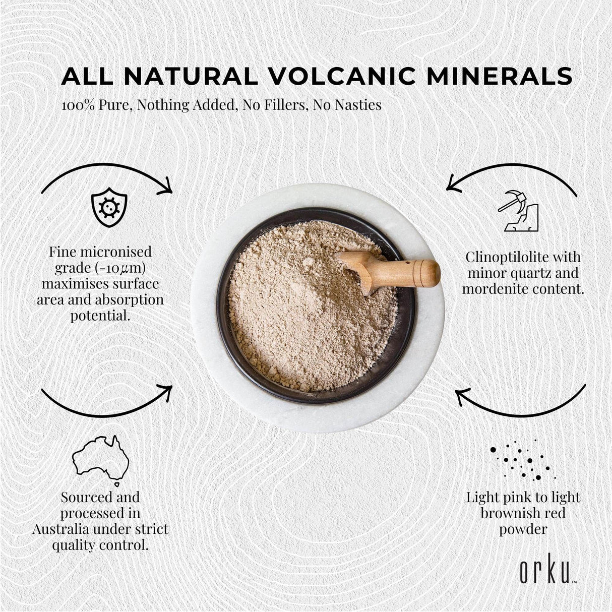1Kg Ultra-Fine Micronised Clinoptilolite Zeolite Powder - Pure Volcamin Mineral Supplement
