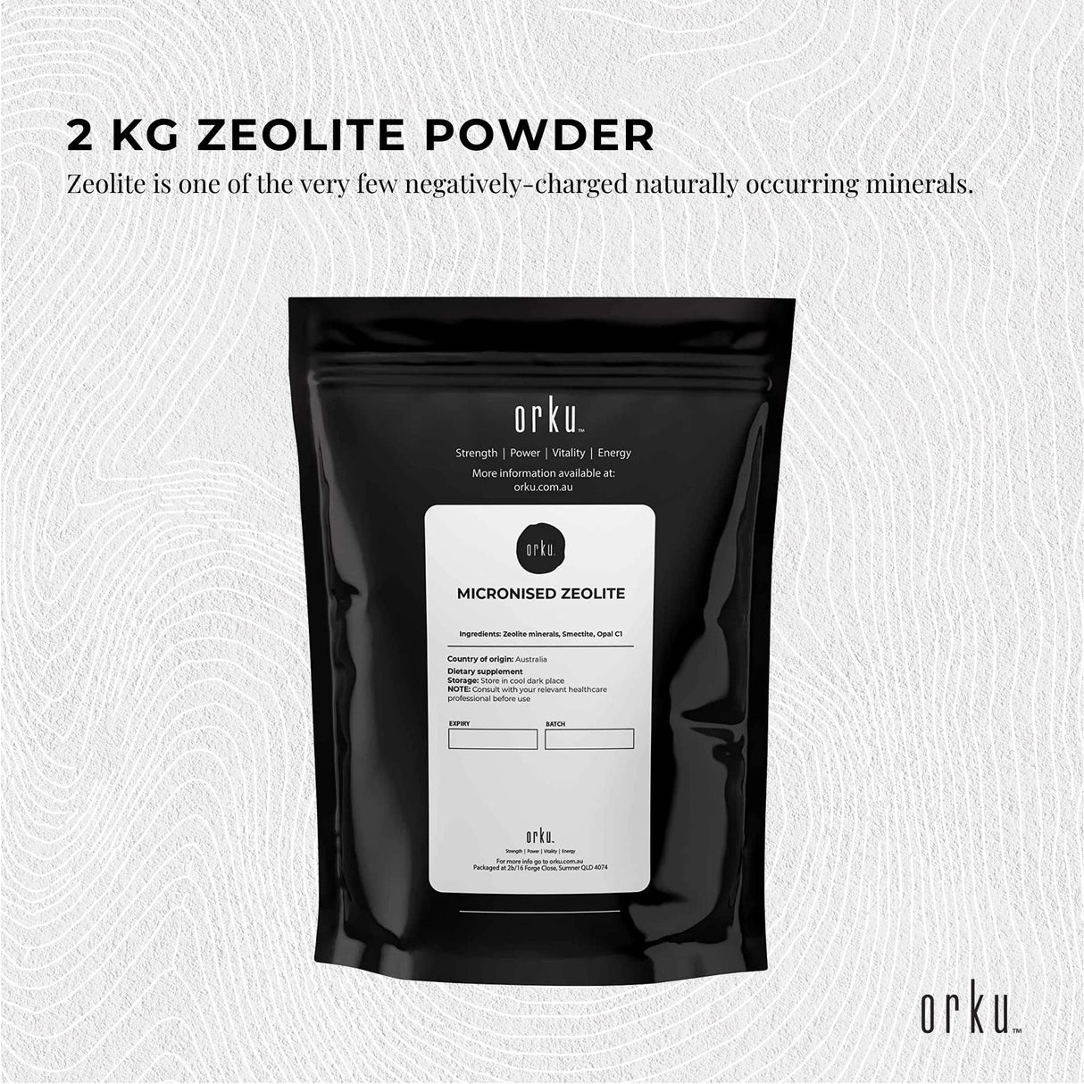2Kg Micronized Volcamin Clinoptilolite Zeolite Powder for Enhanced Cellular Support