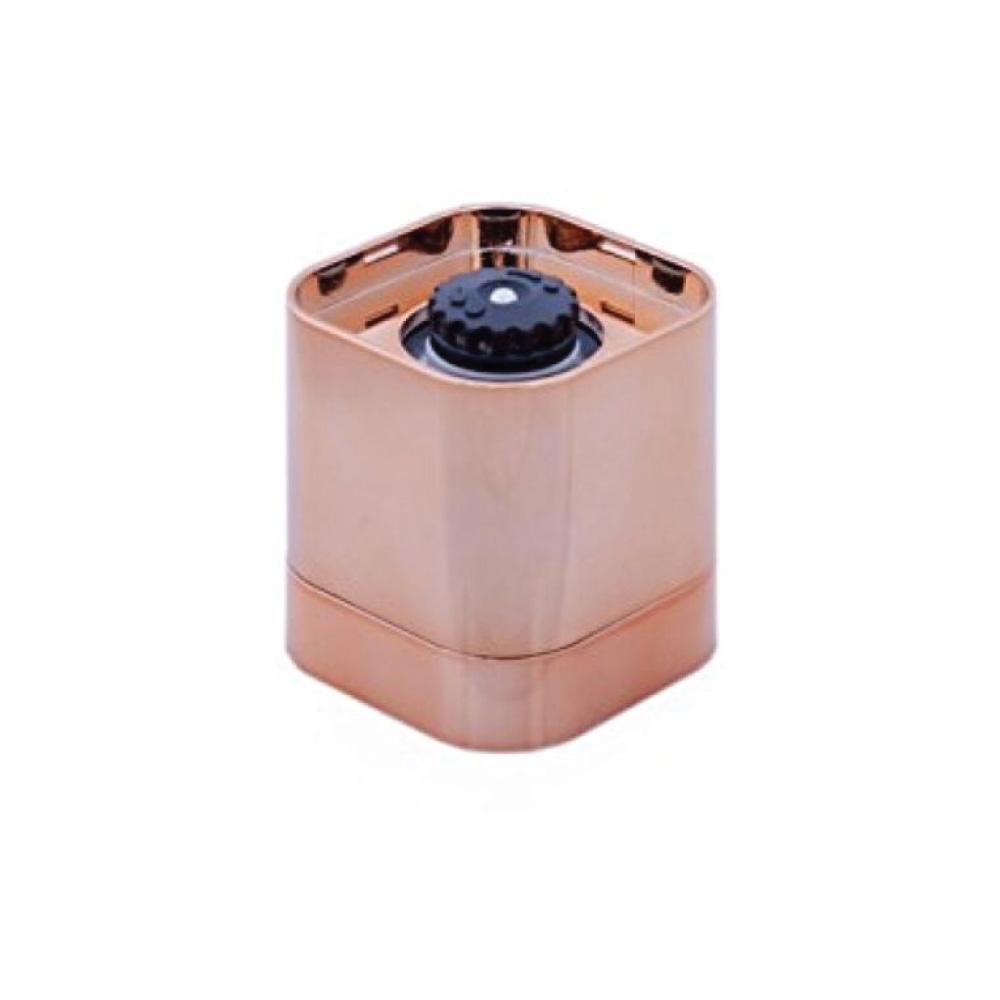 Orku Single Salt or Pepper Grinder 180ml ??Glass Manual Mill with Rose Gold Lid