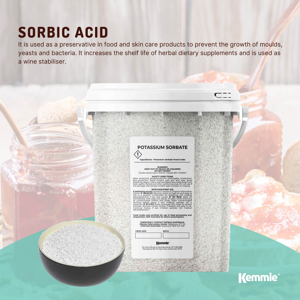 500g Food Grade Potassium Sorbate Granules for Preserving Cosmetics, Brew, and Skin Care - E202