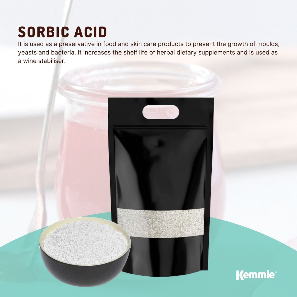 Kemmie 5Kg Potassium Sorbate Food Grade Granules Preservative E202 Cosmetic