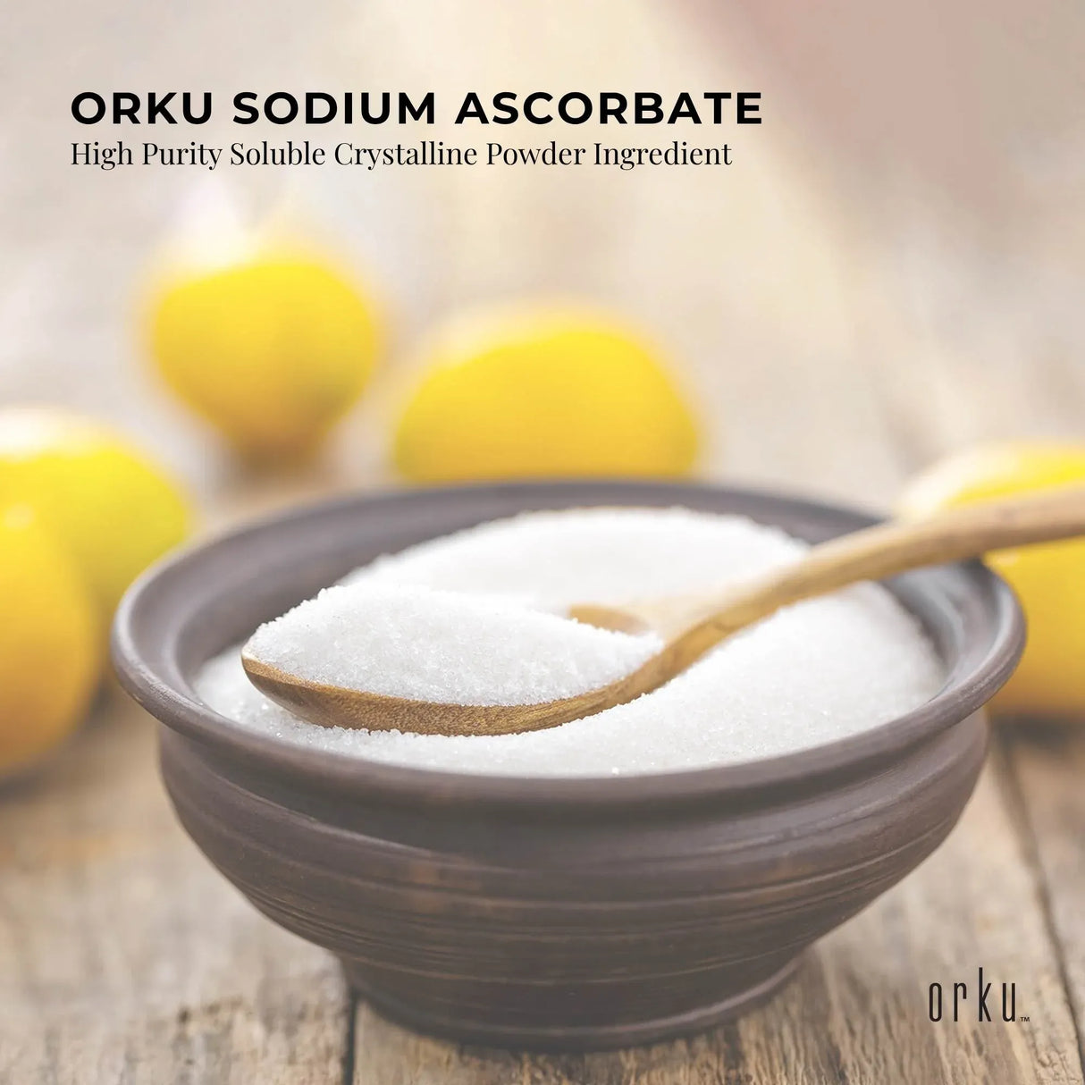 Orku 10Kg Sodium Ascorbate - High Purity Soluble Crystalline Powder Ingredient
