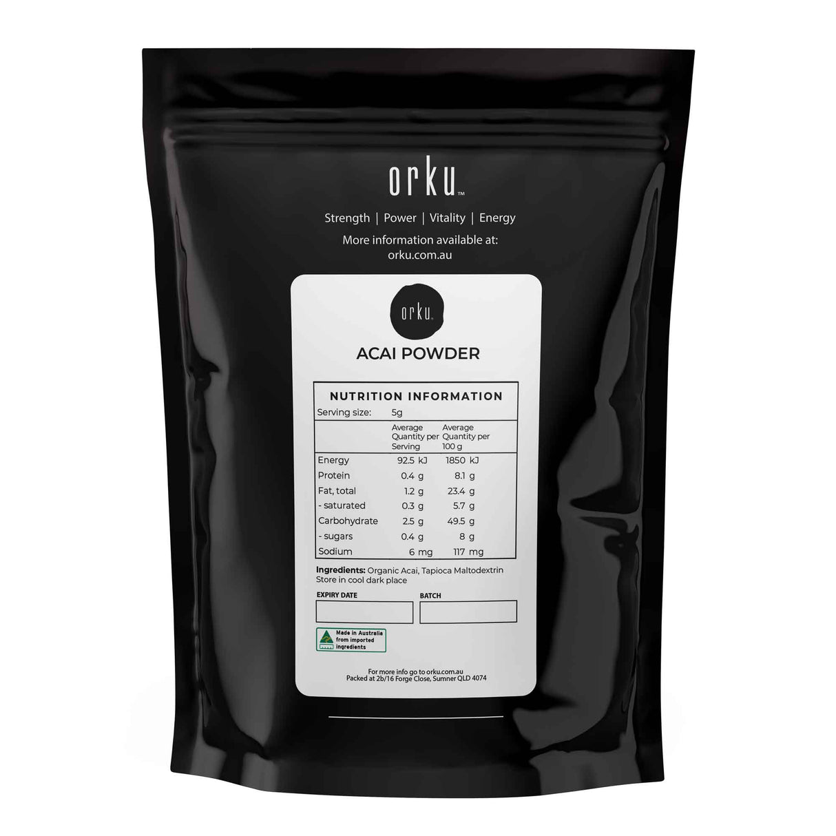 100g Acai Powder 100% Organic - Superfood Amazon Berries