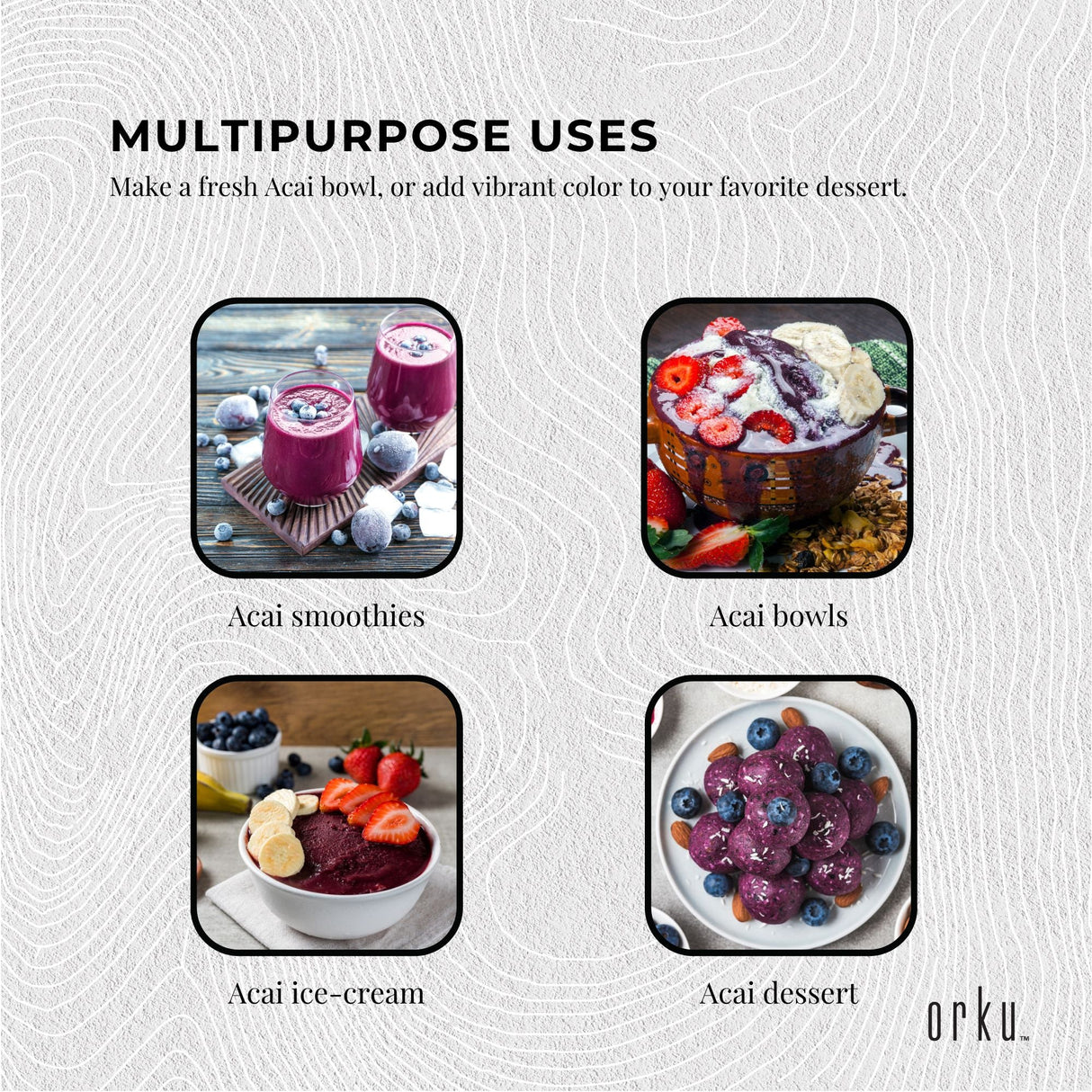 100g Acai Powder 100% Organic - Superfood Amazon Berries