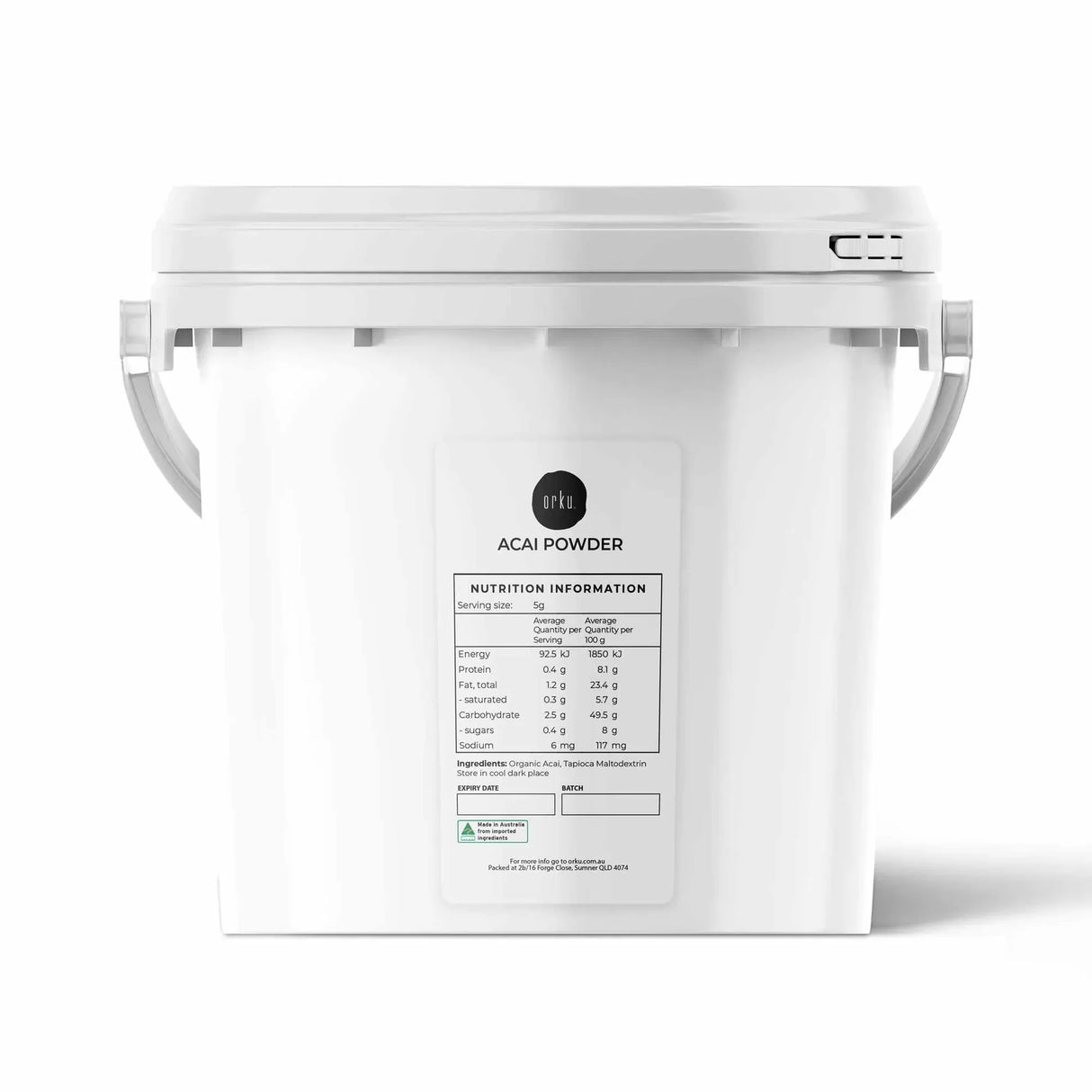 Orku 2.5kg Organic Acai Powder Brazilian Berry Smoothie Bowl Ingredient