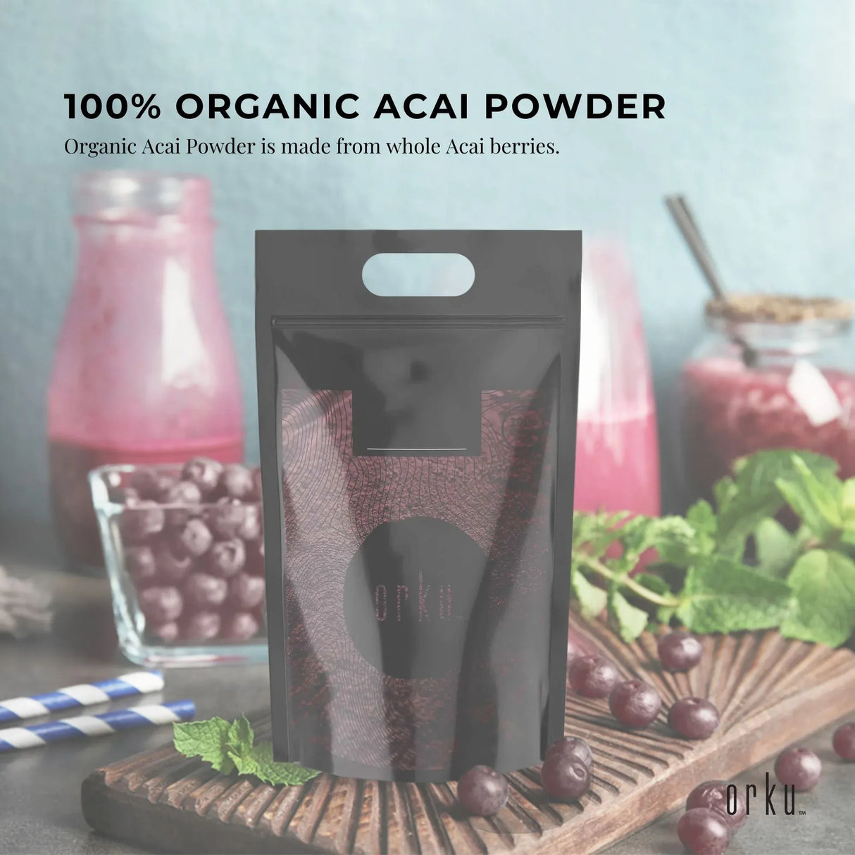 Orku 5kg Organic Acai Powder Brazilian Berry Smoothie Bowl Ingredient
