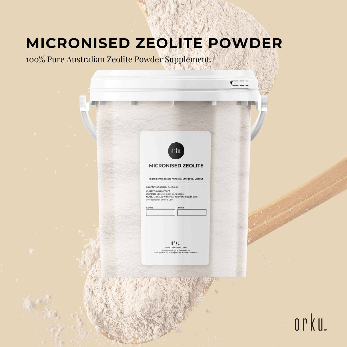 800g Premium Micronised Volcamin Zeolite Powder - High Absorption Mineral Supplement