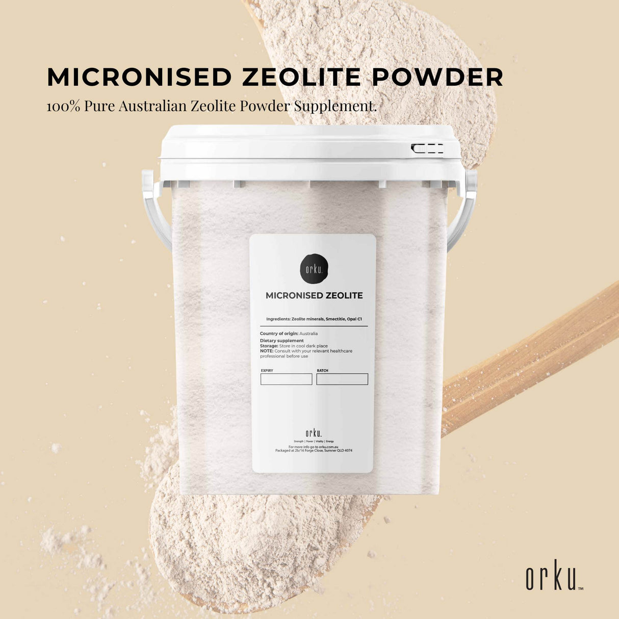 800g Premium Micronised Volcamin Zeolite Powder - High Absorption Mineral Supplement