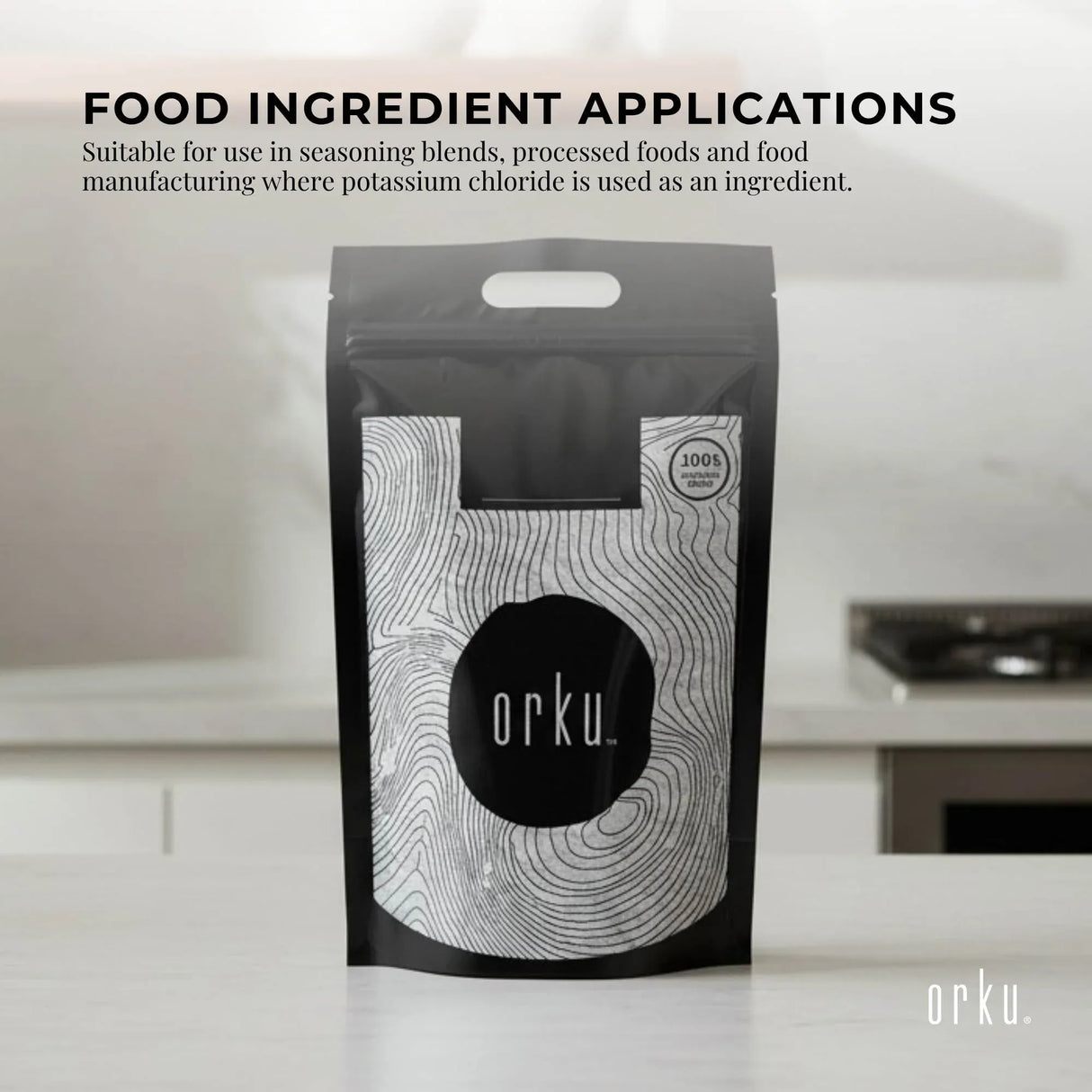 Orku Bulk 20Kg Potassium Chloride Powder (KCl) - Food Grade E508 Salt Substitute