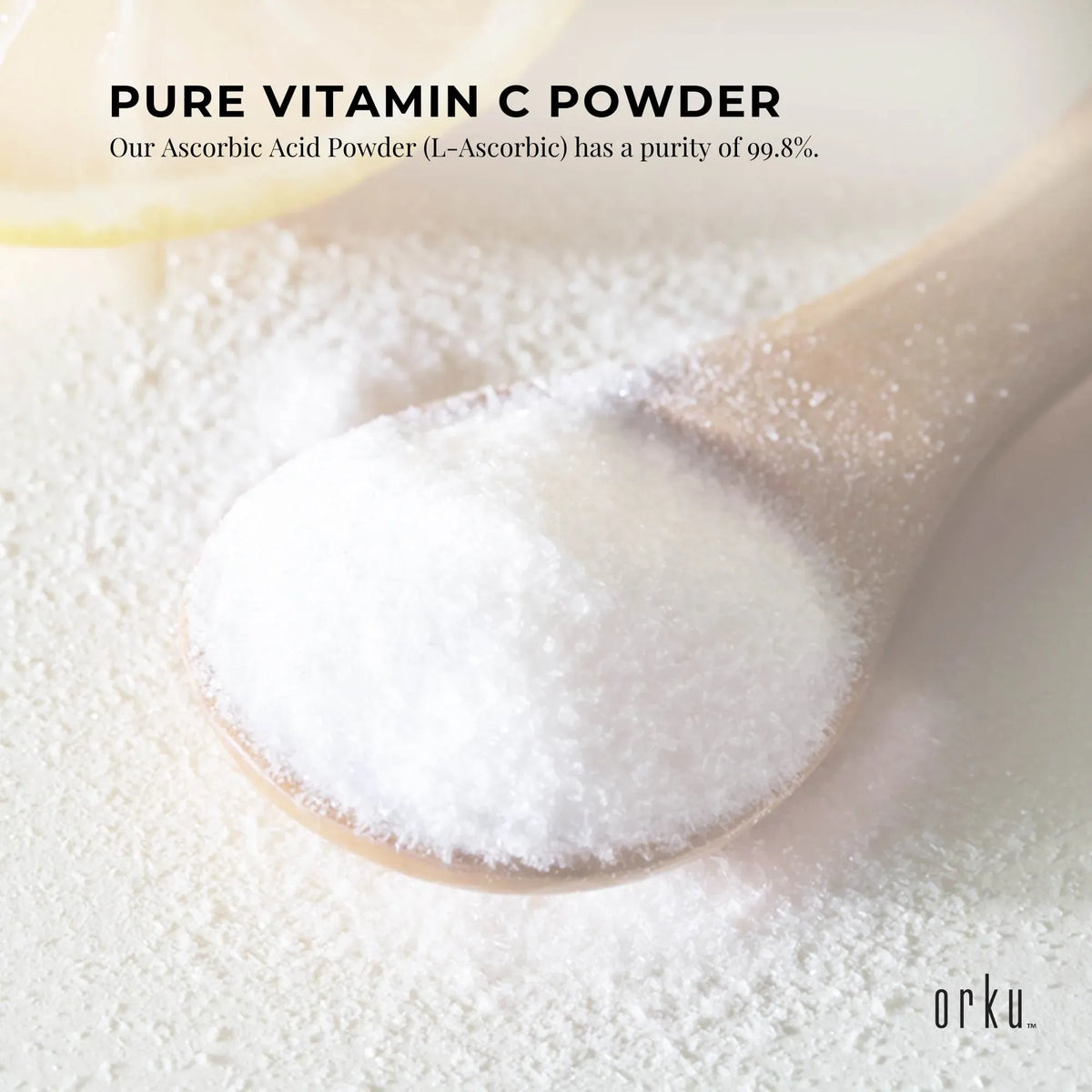 Orku Bulk 20Kg Vitamin C Powder Pure L-Ascorbic Acid - USP Grade Non-GMO