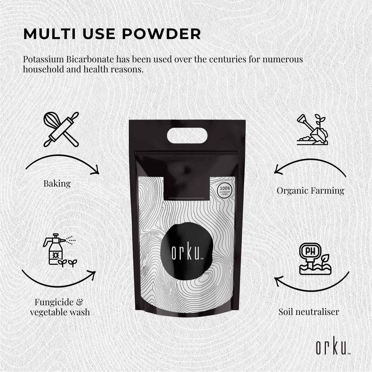 5Kg Pure Food Grade Organic Potassium Bicarbonate Powder for Baking, Brewing, and Gardening