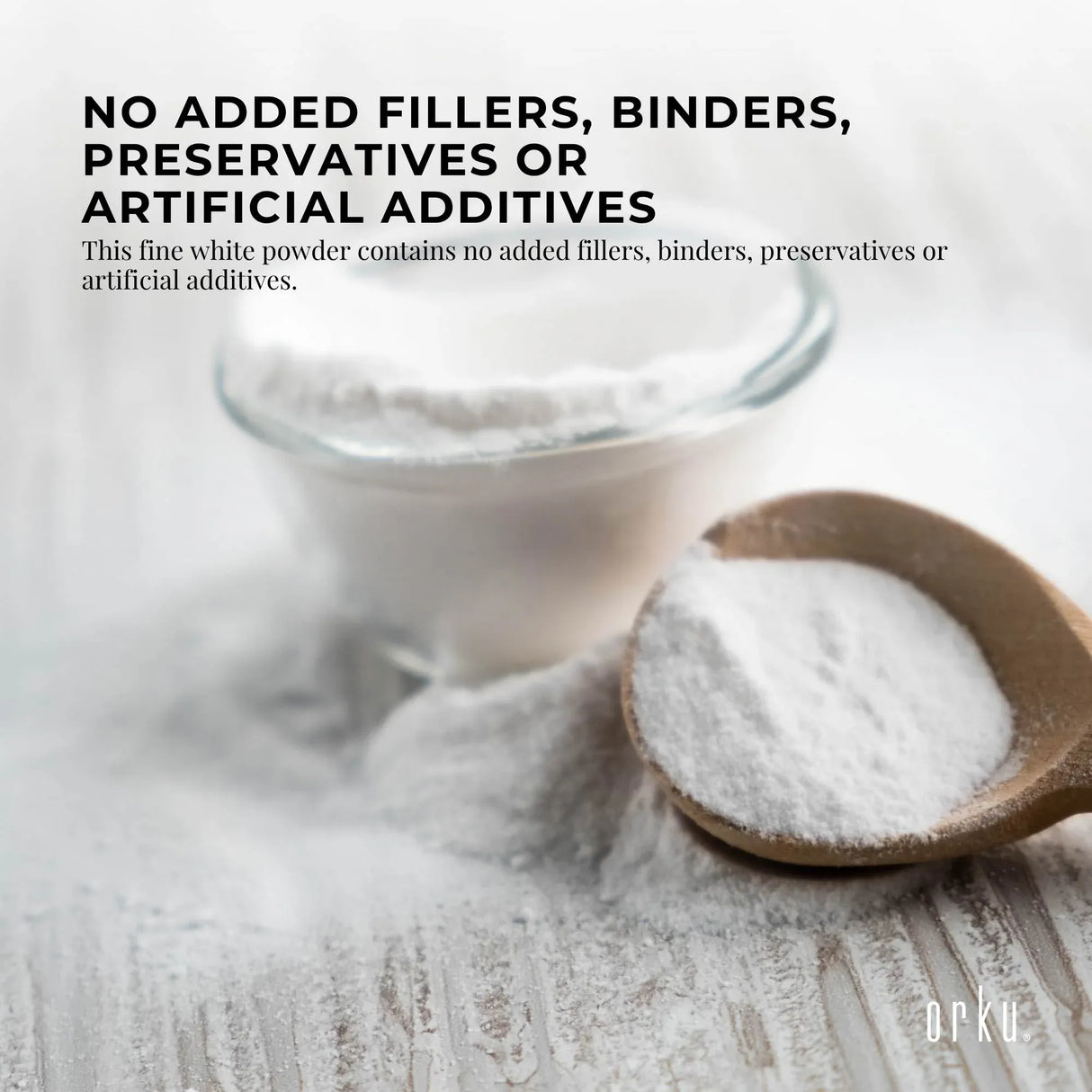 Orku 1.3Kg Potassium Bicarbonate Powder Tub Food Grade FCC for Brewing Baking