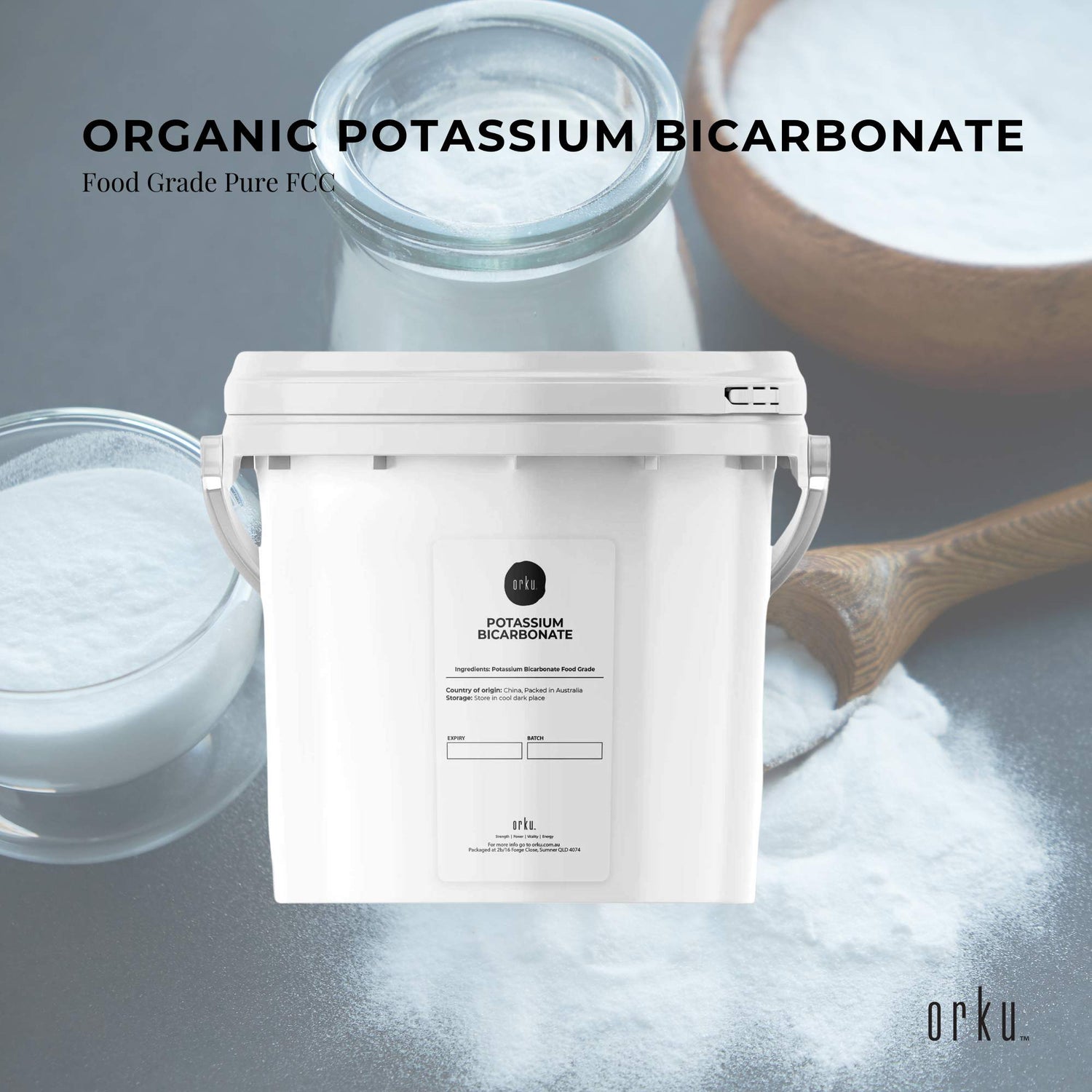 5Kg Food Grade Organic Potassium Bicarbonate Powder - Ideal for Baking, Brewing, and Organic Farming