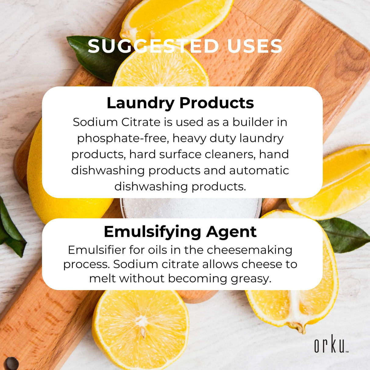 2Kg Pure Sodium Citrate Powder - Food-Grade Trisodium Salt for Preserving and Emulsifying