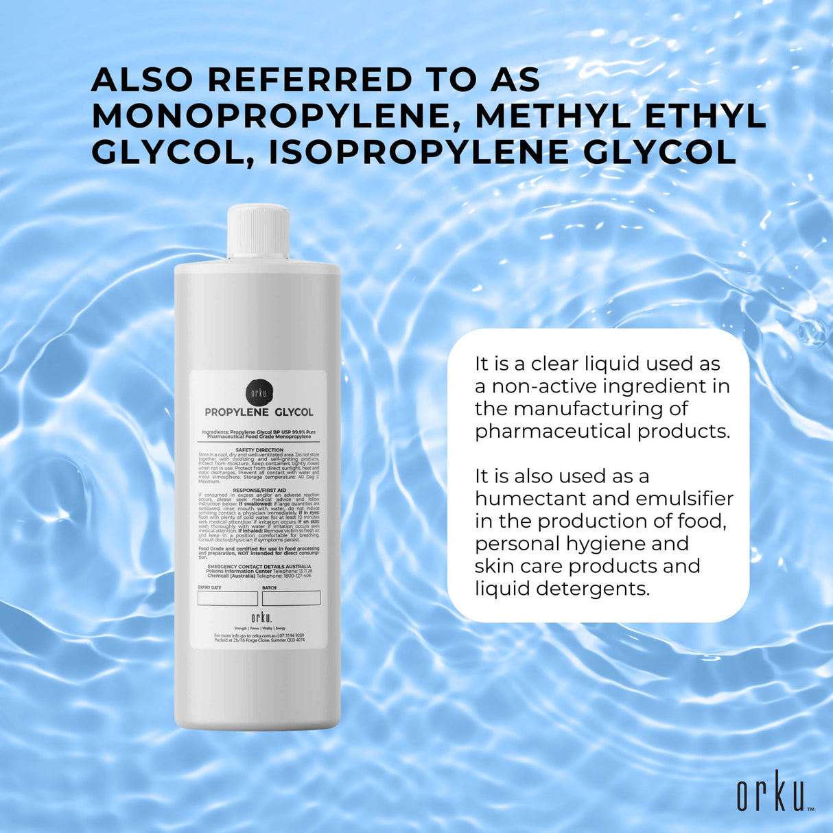 High-Purity 1L Pharmaceutical-Grade Propylene Glycol BP/USP 99.9% for Food and Cosmetics