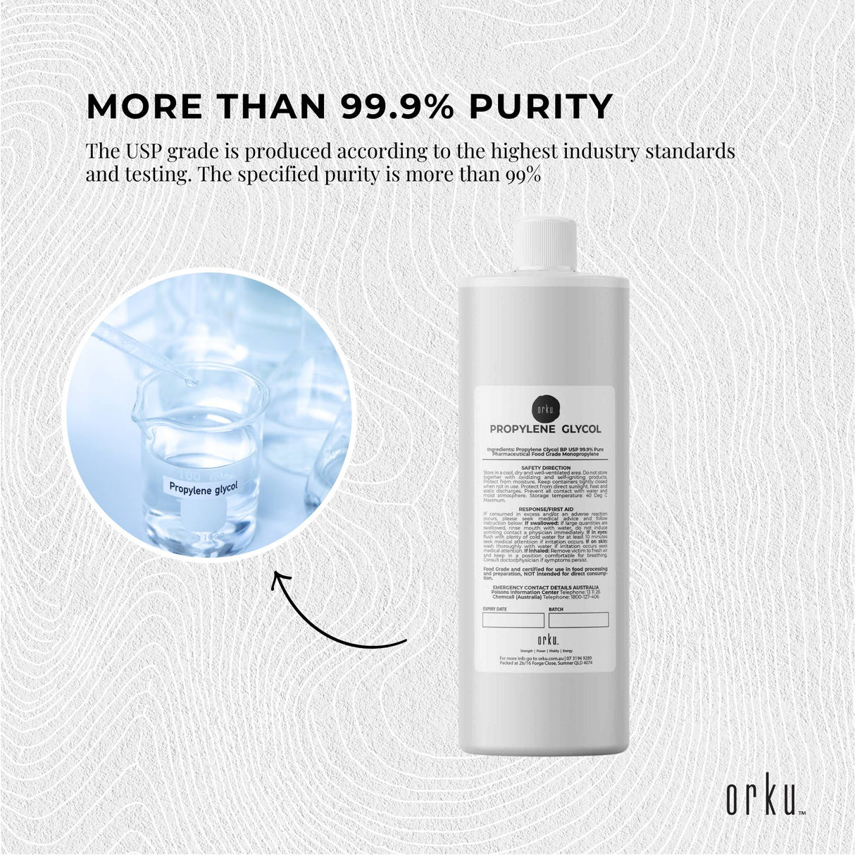 High-Purity 1L Pharmaceutical-Grade Propylene Glycol BP/USP 99.9% for Food and Cosmetics