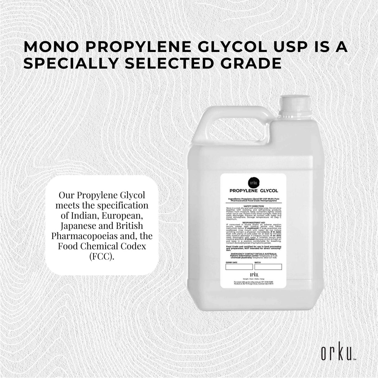 5L High-Purity Pharmaceutical Grade Propylene Glycol BP USP - 99.9% Monopropylene for Food and Personal Care