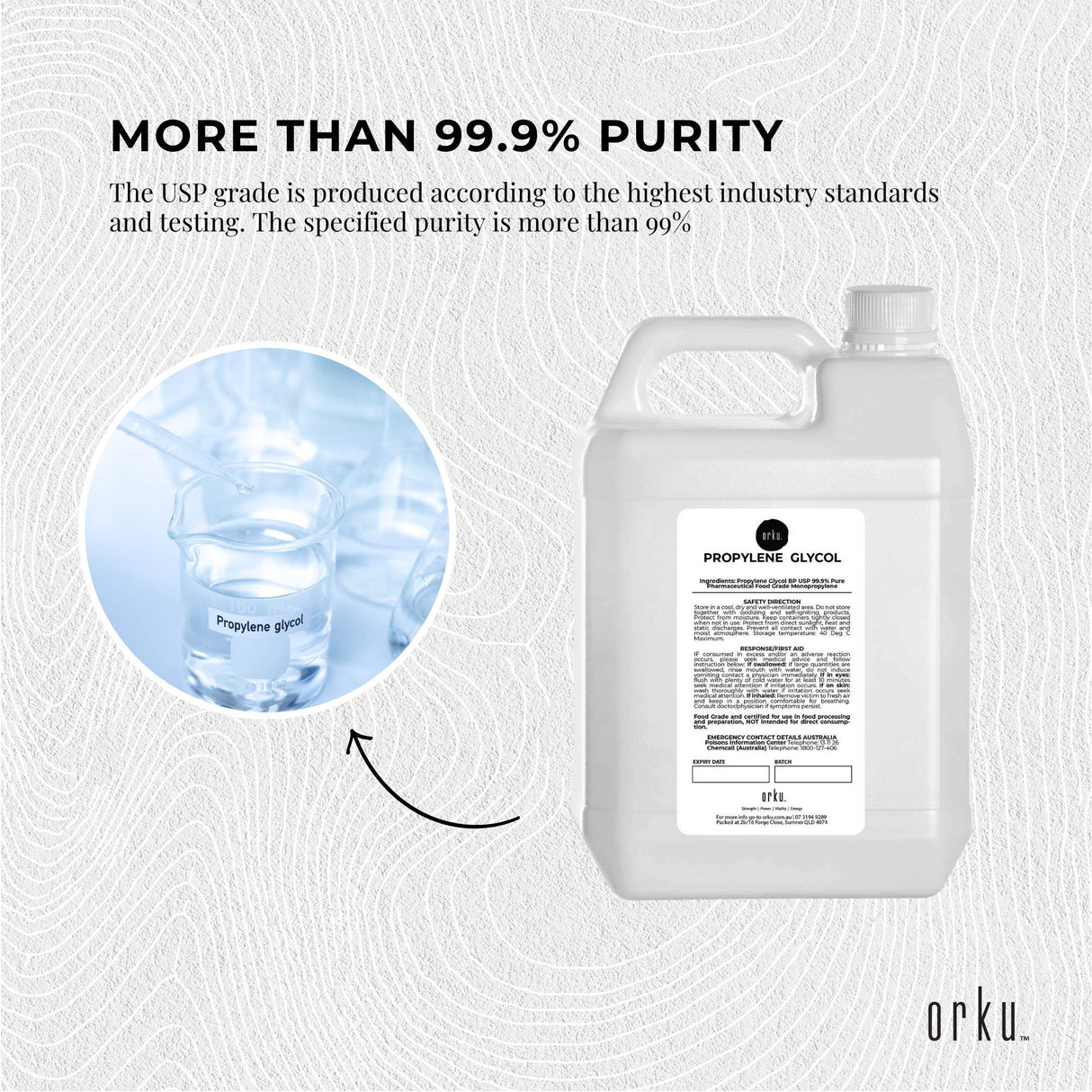 5L High-Purity Pharmaceutical Grade Propylene Glycol BP USP - 99.9% Monopropylene for Food and Personal Care